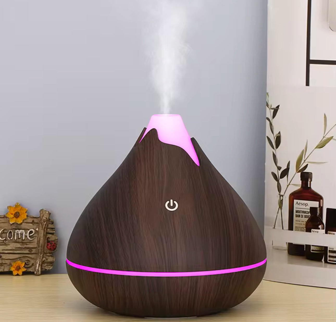 Wooden Volcano Humidifier
